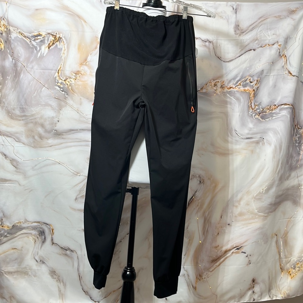 Motherhood Maternity Basic Black Jogger Pant with Pockets Size M